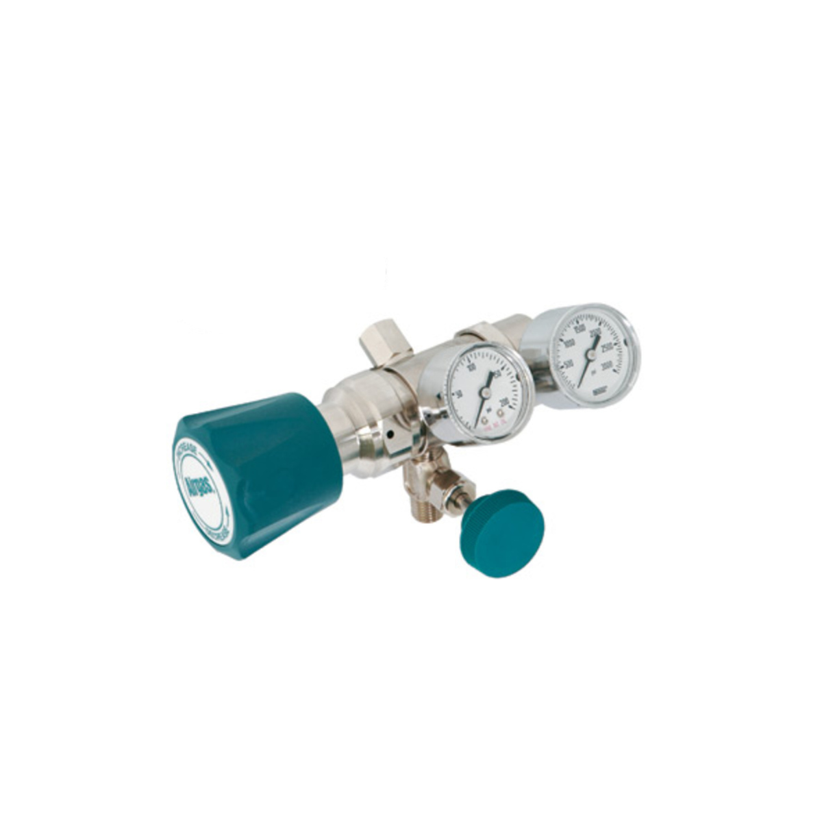 Airgas Model C144B590 Brass Specialty High Purity Low Flow Two Stage Pressure Regulator With 1/4" FNPT Connection
