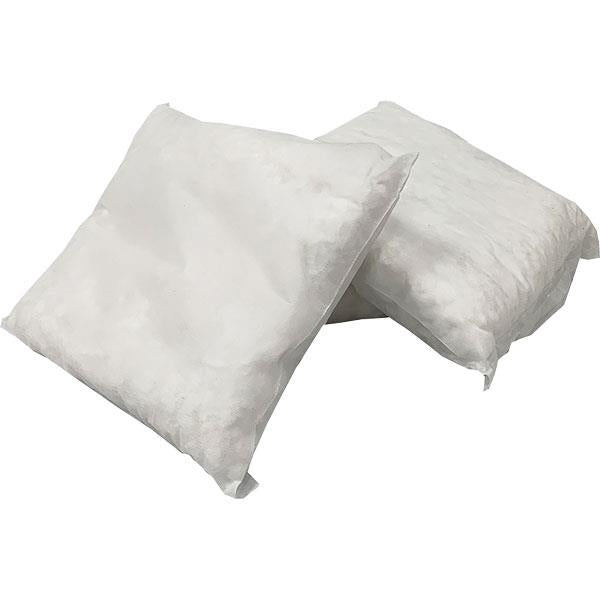 FyterTech Spilfyter Oil-Only Sorbent Pillow – Compact, Fast-Wicking, High-Capacity, Repels Water - 18" x 18", White, 10/Pkg