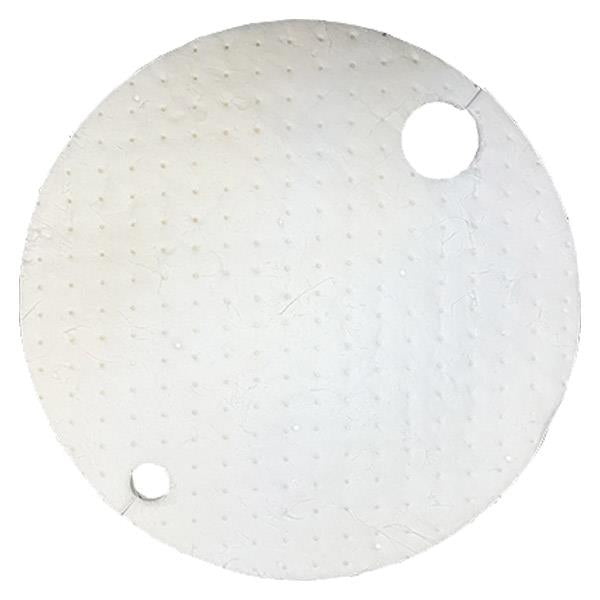 FyterTech Spilfyter Oil-Only Drum Top Covers – 22" Water-Repellent Absorbent Pads for 55-Gal Drums, 25/Pkg