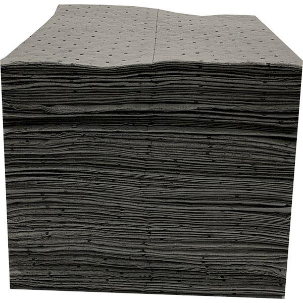 FyterTech Essentials Universal 2-Ply Sorbent Pads – Medium Weight, 15" x 18", Gray, 100 Pads/Pack