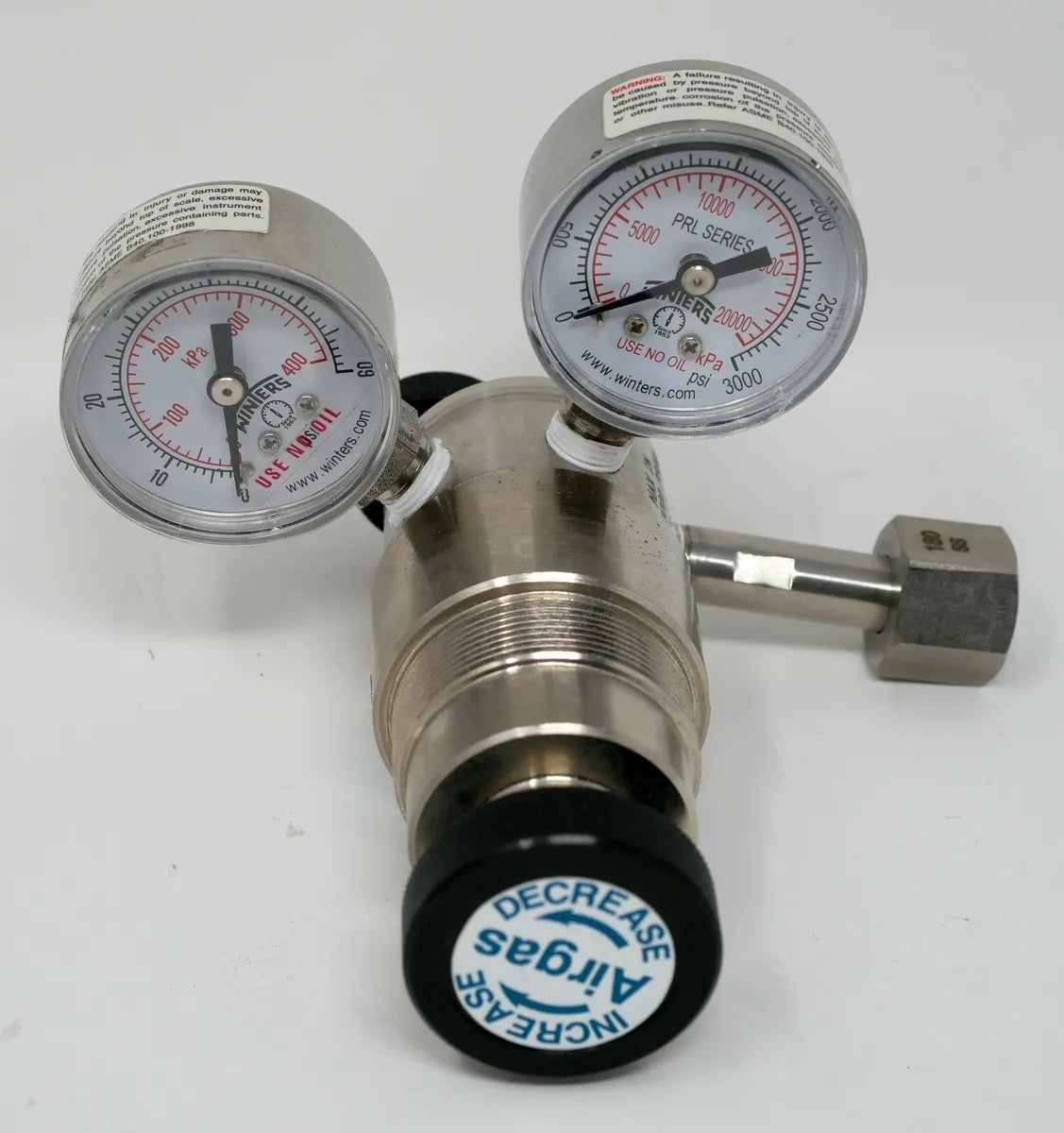 Airgas Model L445D180 Stainless Steel Specialty High Purity Single Stage Mini Regulator With 1/8" FNPT Connection And