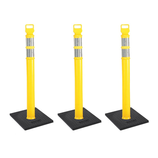 Cortina Safety Products 17" X 7" X 50" Yellow Polyethylene EZ Grab Delineator (3 pack)