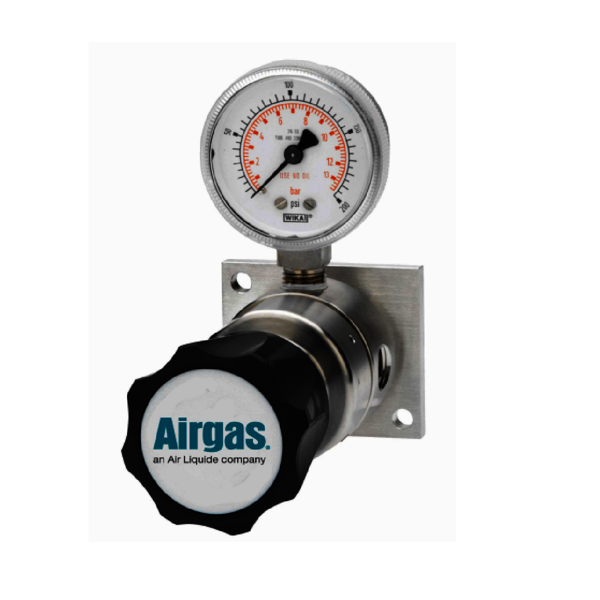 Airgas Model 2712S Stainless Steel Corrosive Gas Low-Flow Single Stage Regulator With 1/4" Compression Fitting Connection