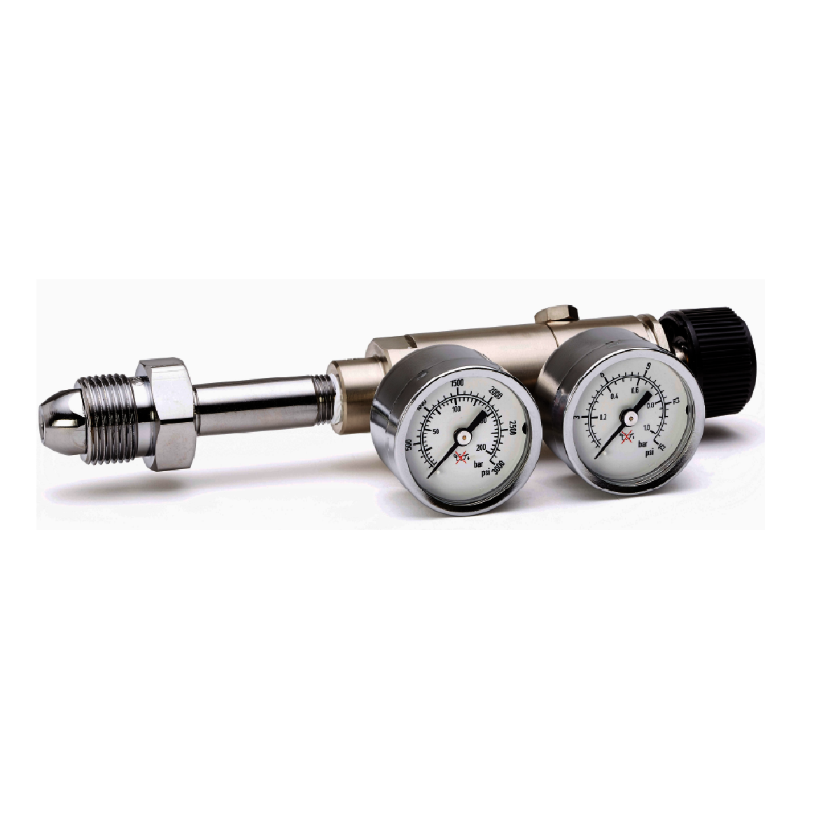 Airgas Model 14C350 Nickel-Plated Brass High Purity Two Stage Regulator With CGA-350 Connection