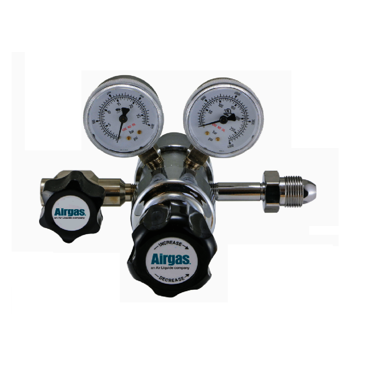 Airgas Model N114G296 Brass High Delivery Pressure Single Stage Regulator With 1/4" FNPT Connection