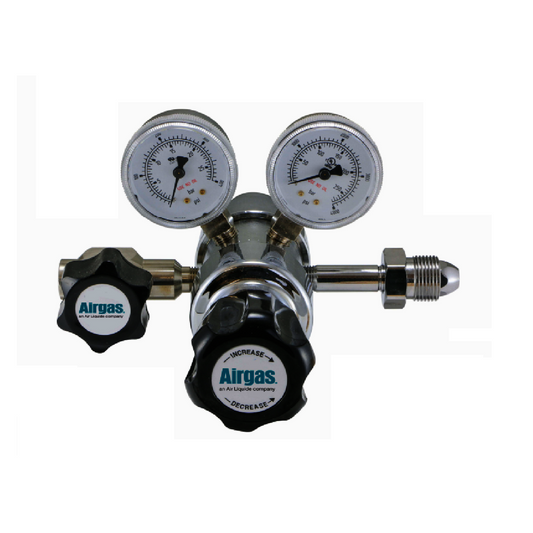 Airgas Model N114G Brass High Delivery Pressure Single Stage Regulator With 1/4" FNPT Connection