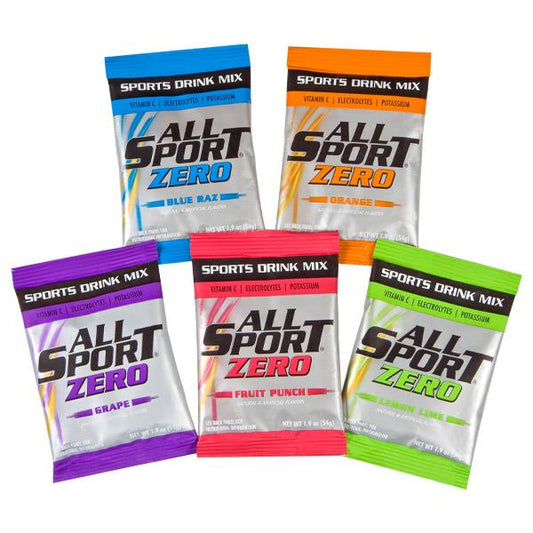 All Sport Zero Powder Pouches Variety – Sugar Free Electrolyte Hydration Drink Mix, 30 Count