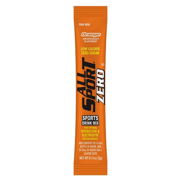 All Sport Zero Powder Sticks Orange – Sugar Free Electrolyte Hydration Drink Mix, 50 Count Box