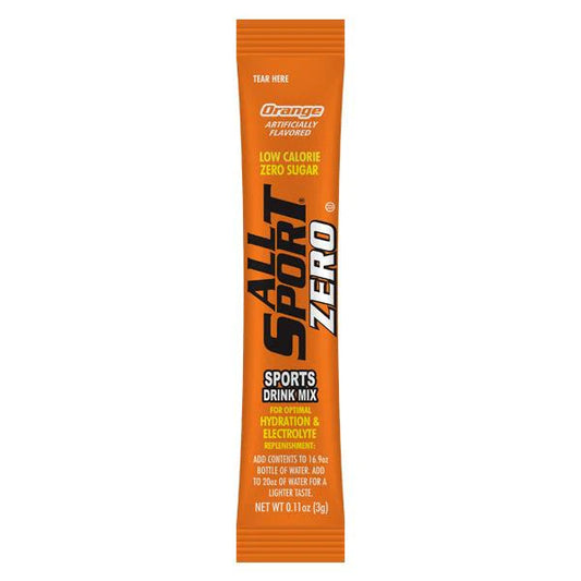 All Sport Zero Powder Sticks Orange – Sugar Free Electrolyte Hydration Drink Mix, 50 Count Box