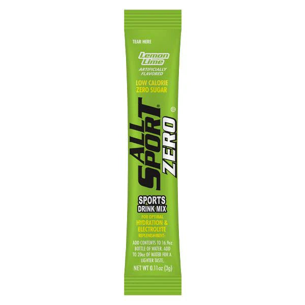 All Sport Zero Powder Sticks Lemon Lime – Sugar Free Electrolyte Hydration Drink Mix, 50 Count Box