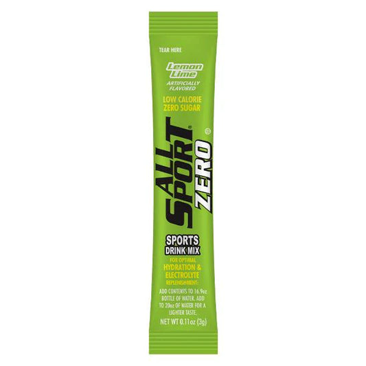 All Sport Zero Powder Sticks Lemon Lime – Sugar Free Electrolyte Hydration Drink Mix, 50 Count Box