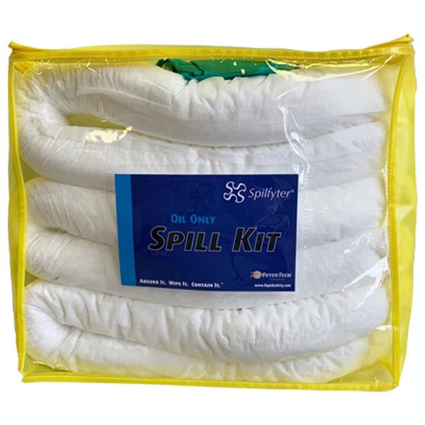 FyterTech Spilfyter Oil-Only Spill Kit – Portable Zipper Bag with Pads & Socks
