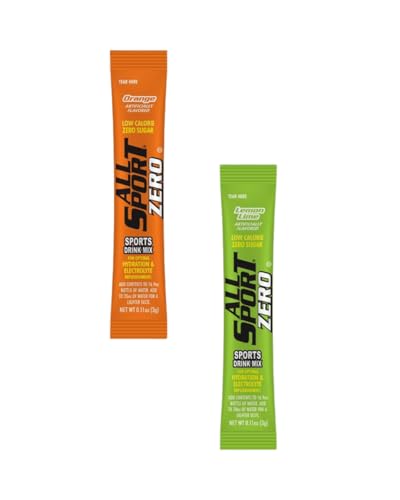 All Sport Zero Powder Sticks Citrus Variety Pack – Orange & Lemon Lime Electrolyte Drink Mix, Sugar-Free Hydration Powder, 2 Boxes, 50 Sticks Each (100 Servings)