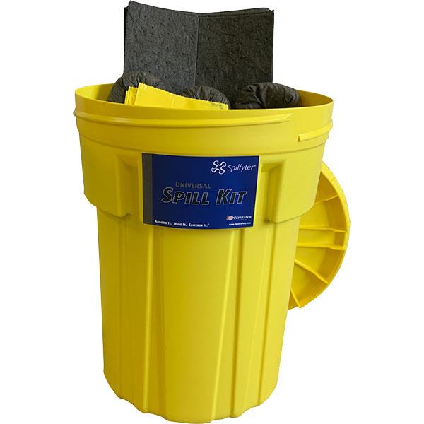 FyterTech Spilfyter Universal 30-Gallon Overpack Spill Kit – All-Liquid Absorbents & Safety Gear - Pack of 5