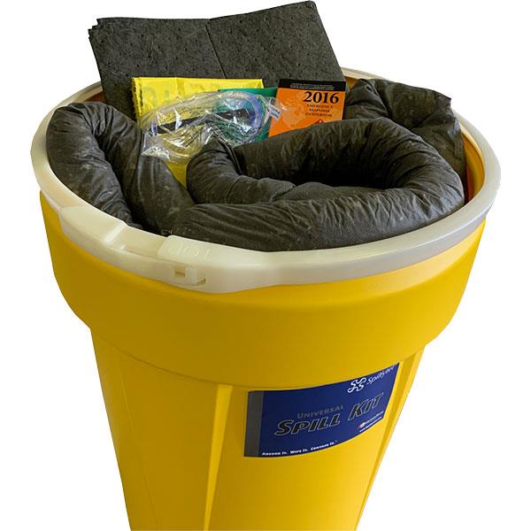 FyterTech Spilfyter Universal 55-Gallon Drum Spill Kit – All-Liquid Absorbents & Safety Gear - Pack of 2 Drums