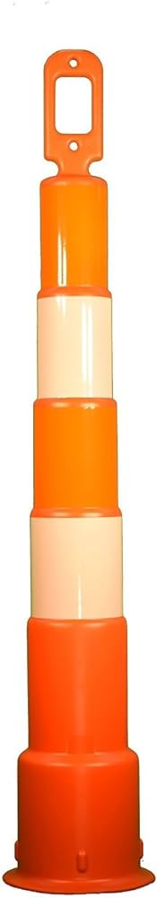 Cortina Safety Products 49" Orange/White Polyethylene Channelizer (10 pack)