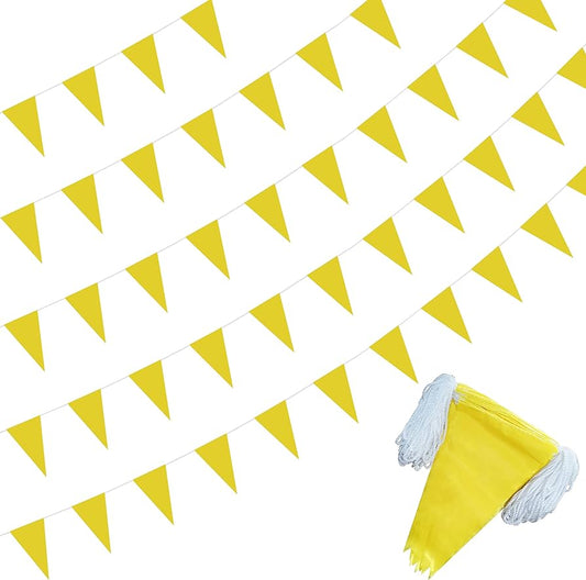 Cortina Safety Products 100' Yellow Vinyl Pennant Flag - (3 pack)