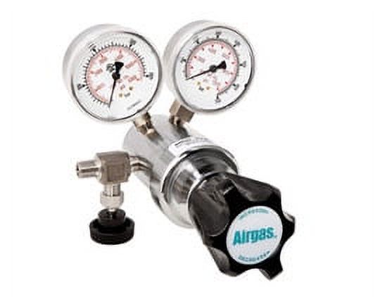 Airgas Model N198J580 Brass High Delivery Pressure Self-Venting Single Stage Regulator With 1/4" FNPT Connection