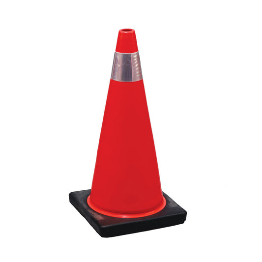 Cortina Safety Products Orange PVC Traffic Cone - 28" Orange 7# 4" Collar w/black base (10 Pack)