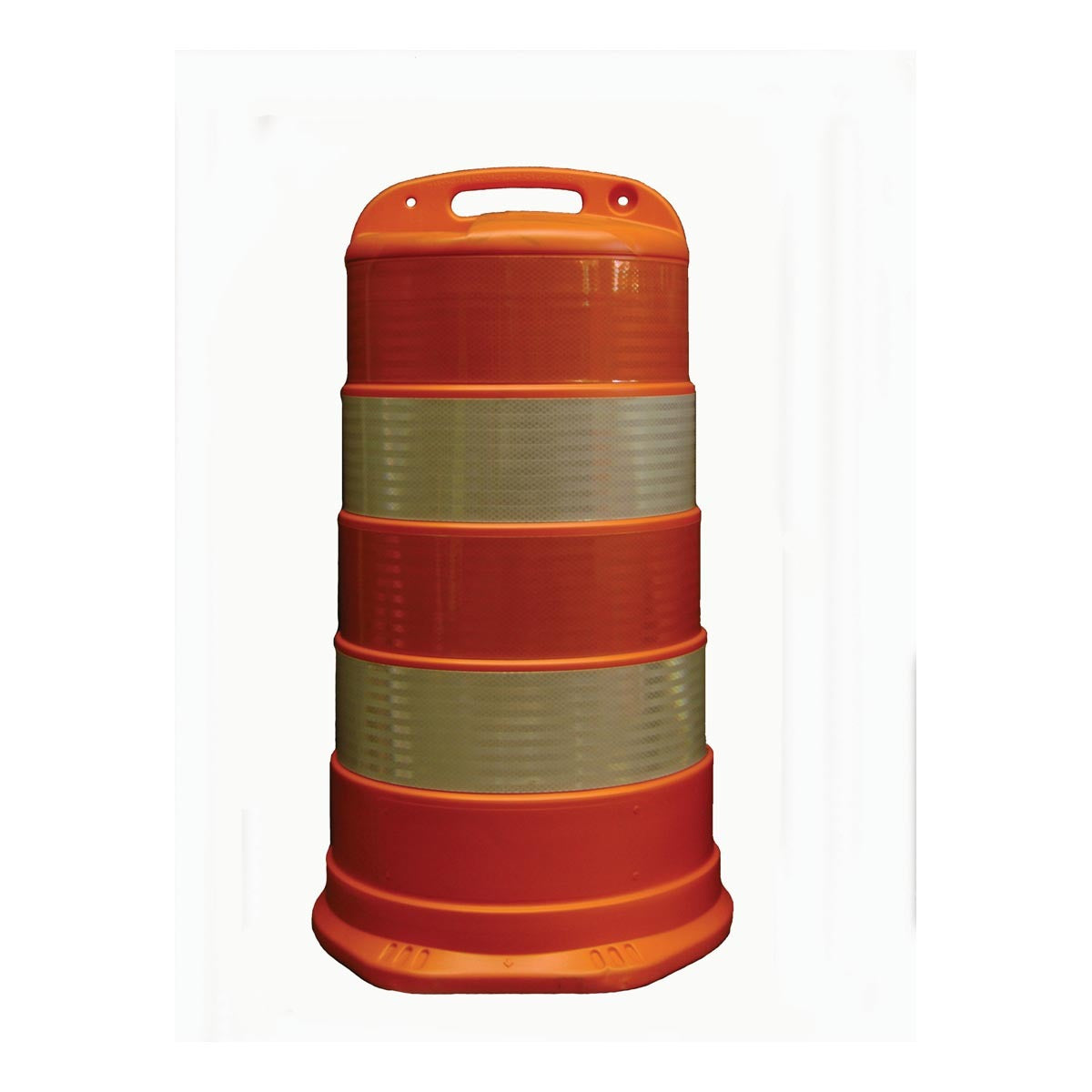 Cortina Safety Products 42" Orange/White HDPE Traffic Drum (1 pack)