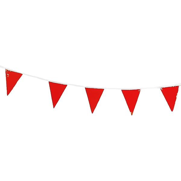 Cortina Safety Products 60' Red Vinyl Pennant Flag (3 pack)