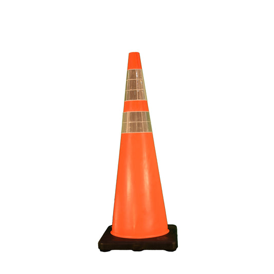 Cortina Safety Products Orange PVC Traffic Cone - 36" Orange 10# 6"/4" Collars w/ black base (10 pack)