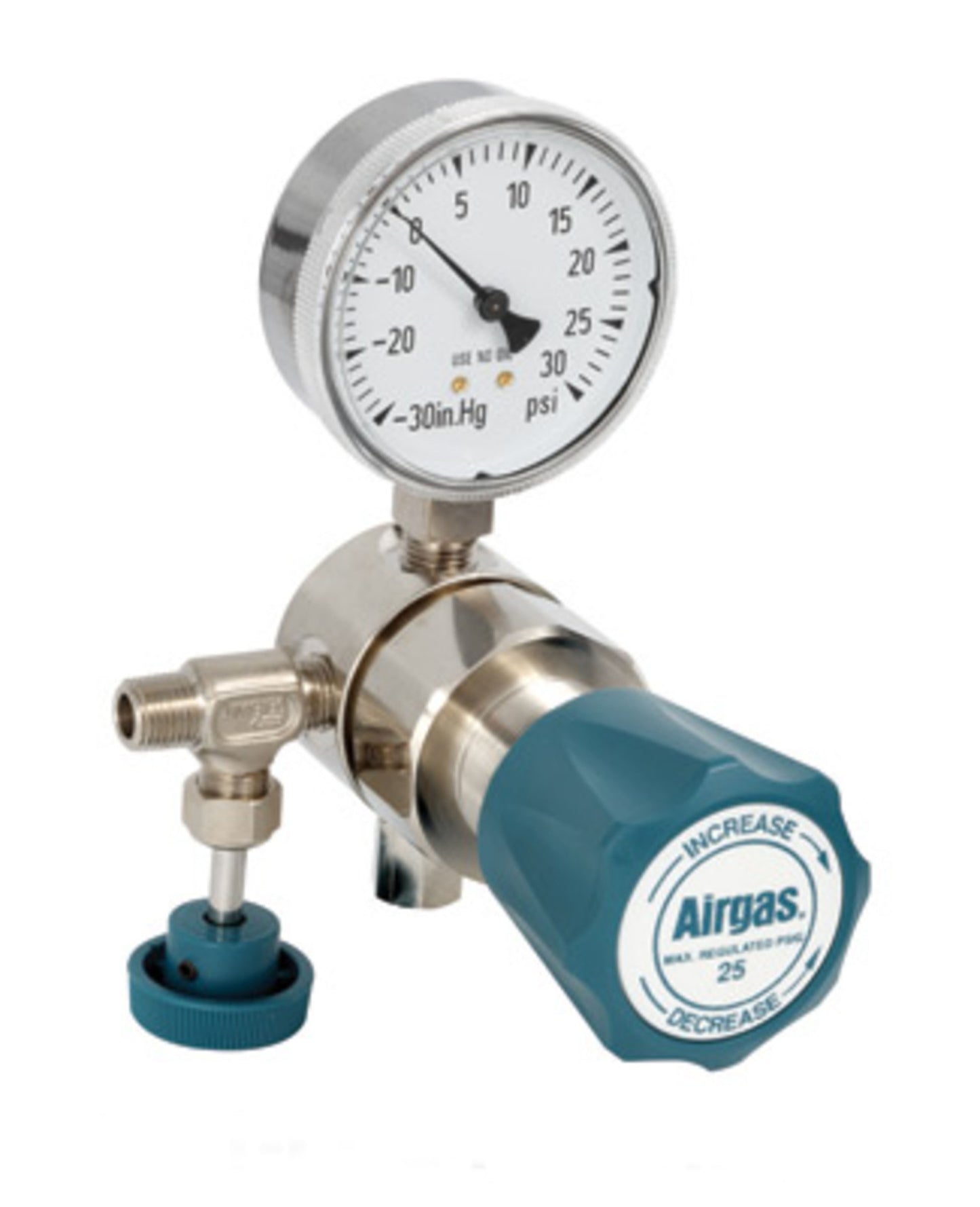 Airgas Single Stage Brass 0-100 psi Low Pressure Analytical Cylinder Regulator CGA-580