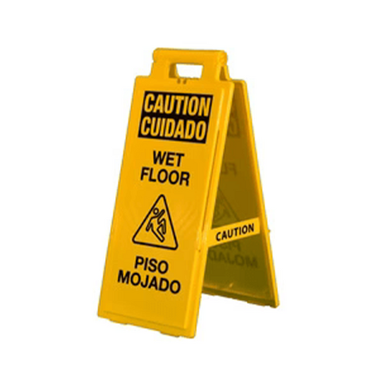 Cortina Safety Products 25" X 11" Yellow Polypropylene Floor Sign (1 pack)