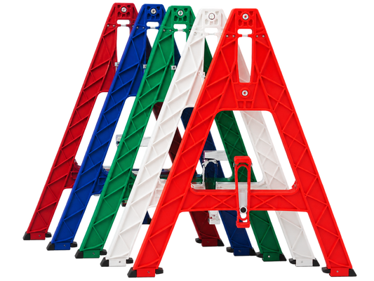 Cortina Safety Products Orange/White Plastic Traffic Barricade A-Frame (1 Pack)
