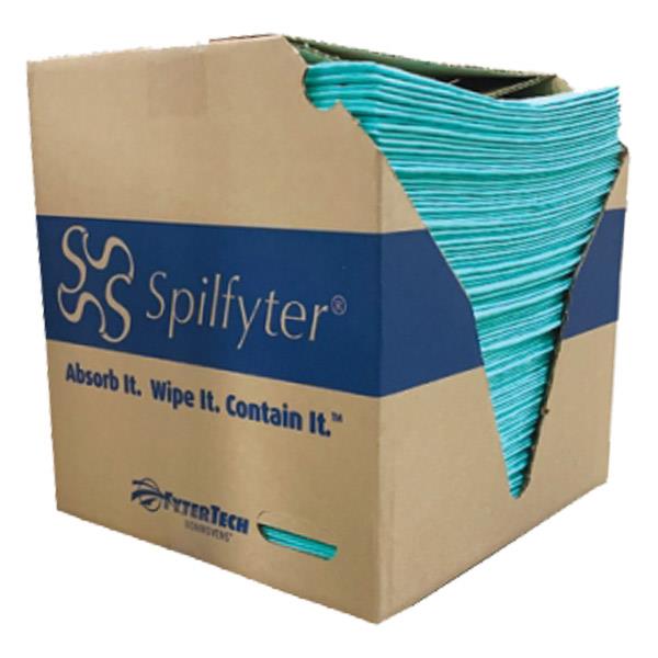 FyterTech Spilfyter 2-Ply Sorbent Pads – Low-Lint, High-Strength Absorbent Pads with Advanced Wicking, Gray, Dispenser Boxes