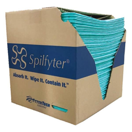 FyterTech Spilfyter 2-Ply Sorbent Pads – Low-Lint, High-Strength Absorbent Pads with Advanced Wicking, Gray, Dispenser Boxes