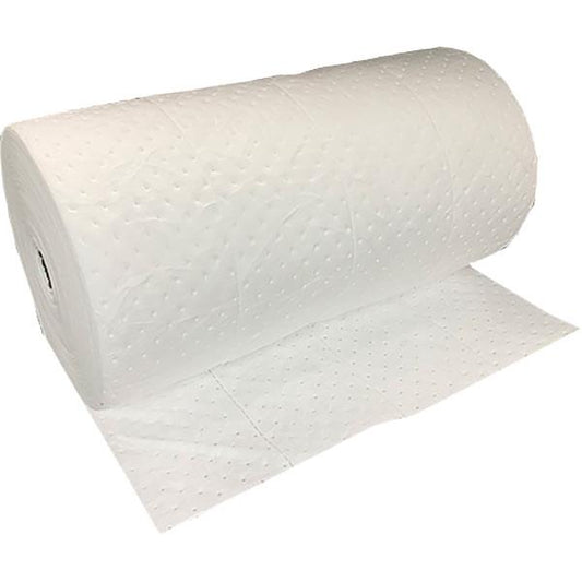 FyterTech Essentials Oil-Only Single-Ply Sorbent Rolls, Heavy Weight, 30" x 150', White, 1/Each
