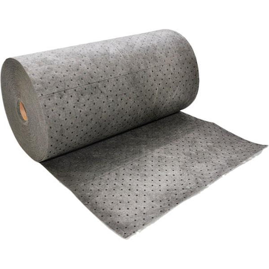 FyterTech Spilfyter Streetfyter Universal Sorbent Roll – Medium-Strength Absorbent, Dimple Bond Pattern, Vertically Perforated, Gray, 32" x 150' - 1/Each