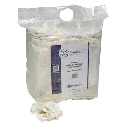 FyterTech Spilfyter Reclaimed Bulk Rags – Economical Absorbent Cleaning Cloths, Metal-Scanned, Compressed