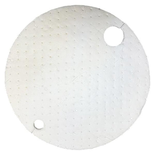 FyterTech Spilfyter Oil-Only Drum Top Covers – 22" Water-Repellent Absorbent Pads for 55-Gal Drums, 25/Pkg