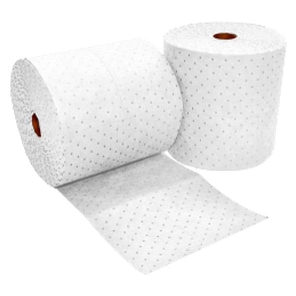 FyterTech Spilfyter Oil-Only Single-Ply Sorbent Roll – White, 150', Perforated, 1/Each