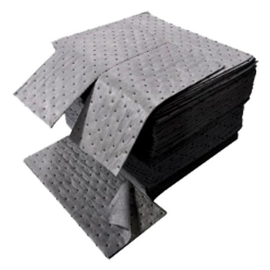 FyterTech Spilfyter Universal Laminated 3-Ply Sorbent Pads – Heavy-Duty, Lint-Free Absorbent for Oils, Chemicals & Water, 16" x 18", 100/Pkg