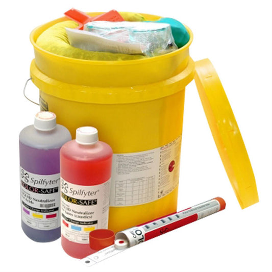 FyterTech Spilfyter™ Grab & Go® Acid & Base Neutralizing Bucket Spill Kit