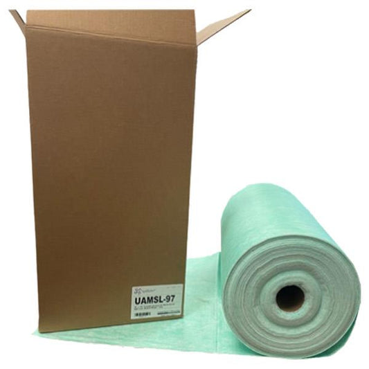 FyterTech Spilfyter Universal Air Matrix Roll – Airlaid Industrial Absorbent Roll, Spill Lock Technology, Green, 28" x 150', 1/Each