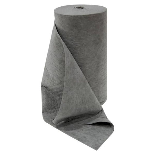 FyterTech Spilfyter Universal 3-Ply Laminated Sorbent Roll – Extra-Heavy, Lint-Free Absorbent for Oils, Chemicals & Water, 32" x 150', Gray
