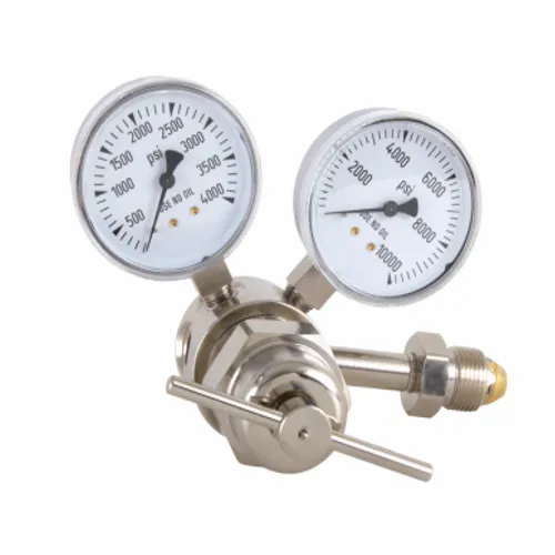 Airgas Model 820J Brass Heavy Duty High Pressure Cylinder Regulator With 1/4" FNPT Connection